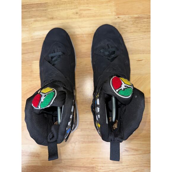 Nike Air Jordan Retro 8 VIII Quai 54 Basketball Sneakers Shoes‎ Black Mens 11 - Picture 5 of 10